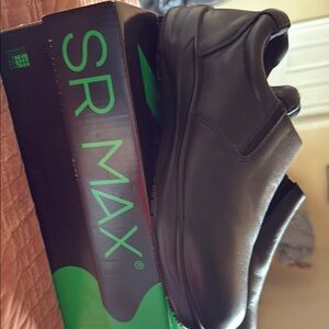 Sleek Black Leather Slip-On Loafers